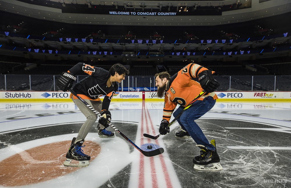 Philadelphia Flyers engagement photos