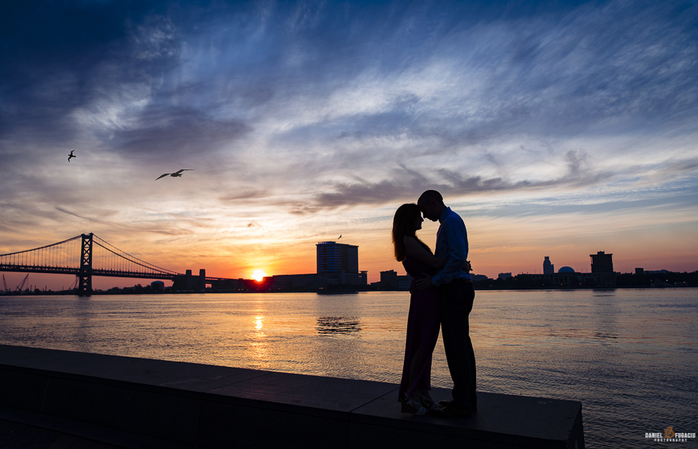 Engagement at Spruce street harbor